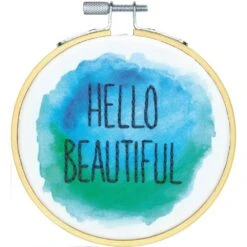 Hello Beautiful Mini Embroidery Kit -Qbpn 0001673867 tinified