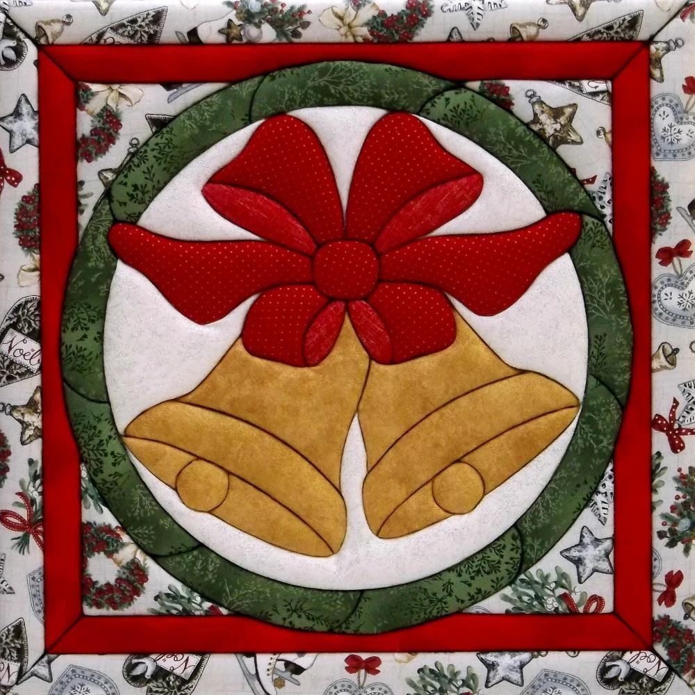 Christmas Bells Quilt Magic No-Sew Wall Hanging Kit 3 Christmas Bells Quilt Magic No-Sew Wall Hanging Kit