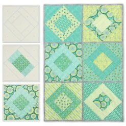 Paris On Point Quilt As You Go Blocks On Batting