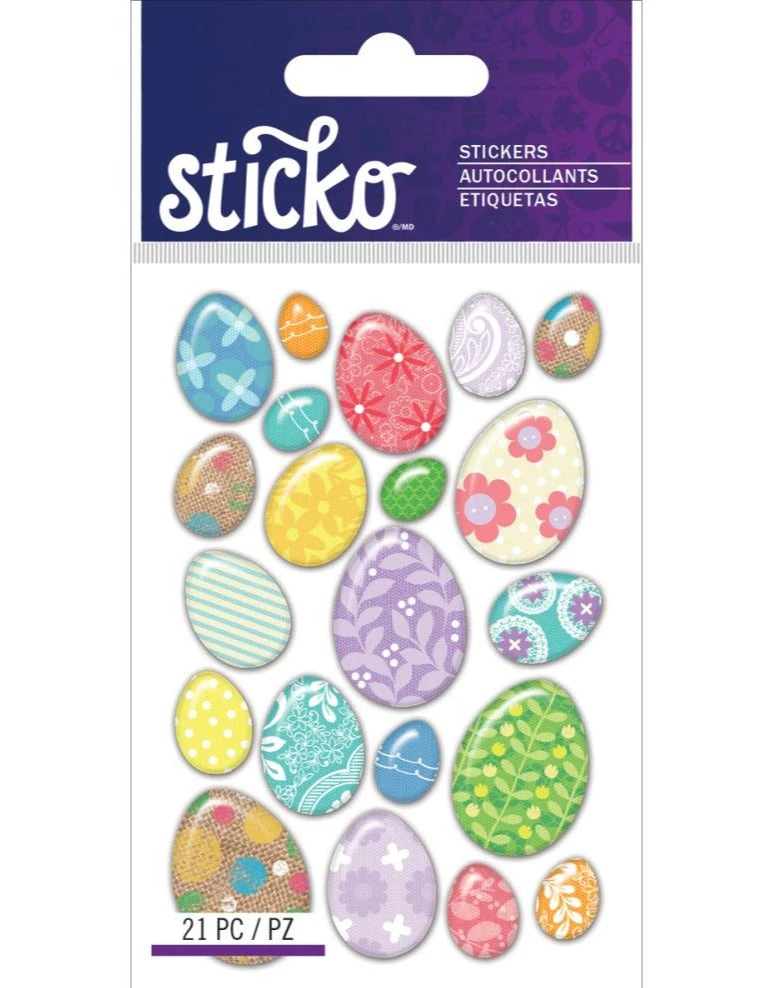 Easter Eggs Sticko Stickers 3 Easter Eggs Sticko Stickers