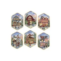 Christmas Village Counted Cross Stitch Ornament Kit