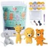 Red Heart Amigurumi Crochet Kit Collection - Giraffe, Lion, Tiger & Elephant 2 Red Heart Amigurumi Crochet Kit Collection - Giraffe, Lion, Tiger & Elephant -Qbpn 0002233068