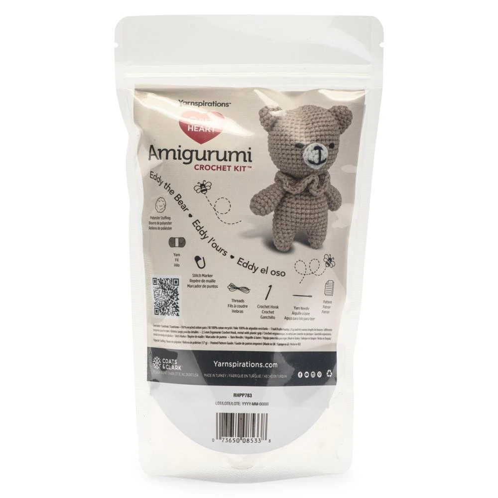 Red Heart Amigurumi Kit - Eddy The Bear 4 Red Heart Amigurumi Kit - Eddy The Bear - Image 2