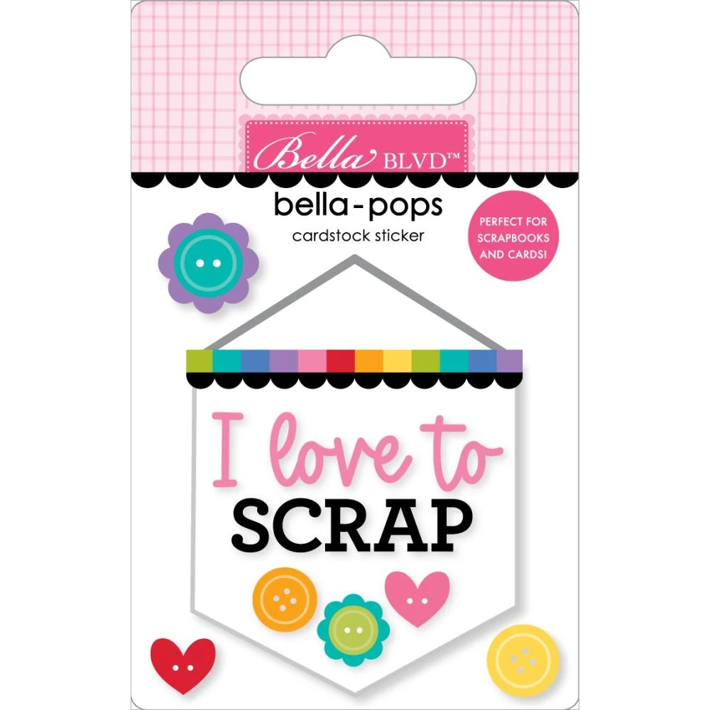 Let's Scrapbook! Bella-Pops 3D Stickers: Scrap Banner 3 Let's Scrapbook! Bella-Pops 3D Stickers: Scrap Banner