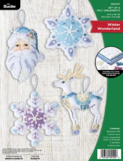 Winter Wonderland Felt Ornaments Applique Kit