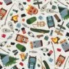Cream Gone Camping Fabric -Qbpn 12922B 07