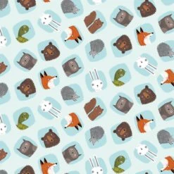 Light Sky Tossed Heads Fabric