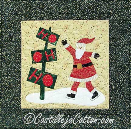 Santa Gliding Along Downloadable Pattern 3 Santa Gliding Along Downloadable Pattern
