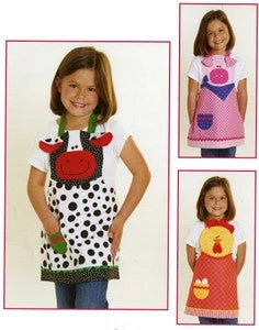Farm Friends Child's Apron Cow, Pig & Chicken