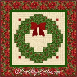 Christmas Log Cabin Wreath Downloadable Pattern