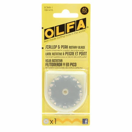 Olfa Rotary Blade- 45mm Rotary Scallop Blade, 1-pack 3 Olfa Rotary Blade- 45mm Rotary Scallop Blade, 1-pack