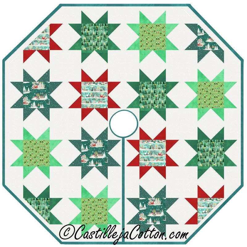 Variable Star Village Tree Skirt Downloadable Pattern 3 Variable Star Village Tree Skirt Downloadable Pattern