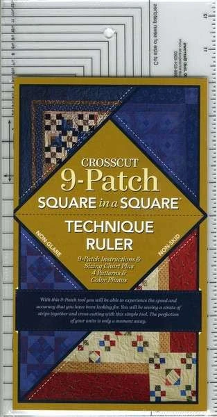 Crosscut 9 Patch Ruler With Book 3 Crosscut 9 Patch Ruler With Book