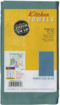 Aunt Marthas Dish Towels 18in X 28in Robins Egg Blue