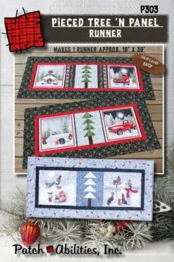 Pieced Tree 'n Panel Runner Downloadable Pattern