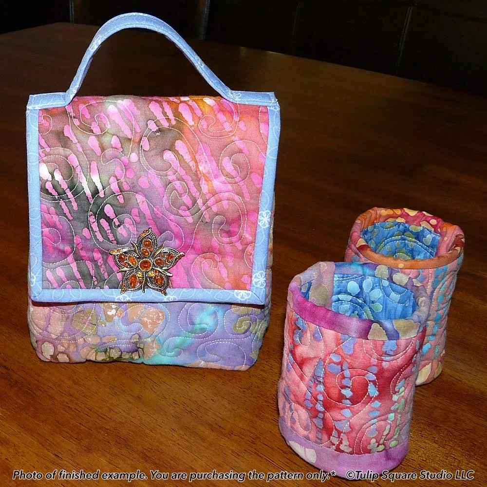 Quilted Lunch Bag & Beverage Cozy Downloadable Pattern 6 Quilted Lunch Bag & Beverage Cozy Downloadable Pattern - Image 4