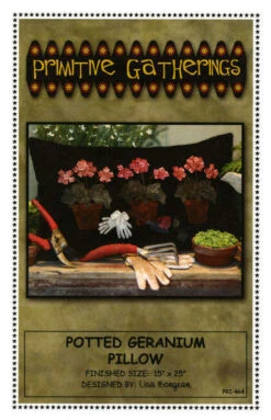 Potted Geranium Pillow
