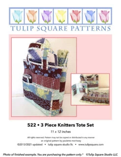3 Piece Knitters Tote Set Downloadable Pattern