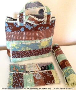 3 Piece Knitters Tote Set Downloadable Pattern -Qbpn 522knitset3 tulip square quilt patterns