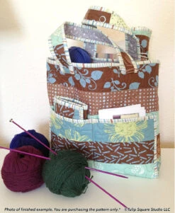 3 Piece Knitters Tote Set Downloadable Pattern -Qbpn 522knitset5 tulip square quilt patterns