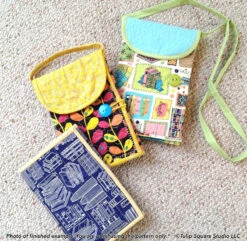 Tri Fold Tablet Totes Quilted Bag Downloadable Pattern 16 Tri Fold Tablet Totes Quilted Bag Downloadable Pattern -Qbpn 523trio03 tulip square quilt patterns