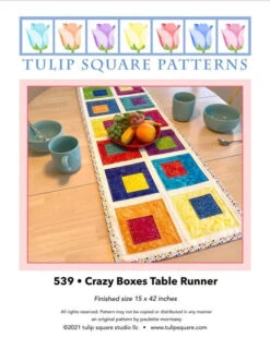 Crazy Boxes Table Runner Downloadable Pattern