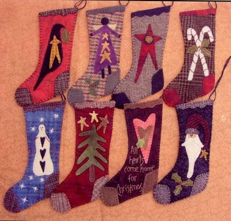 Wool Christmas Stockings 3 Wool Christmas Stockings