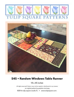 Random Windows Table Runner Downloadable Pattern