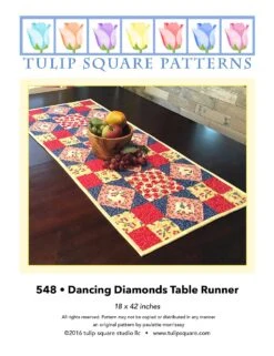 Dancing Diamonds Table Runner Downloadable Pattern