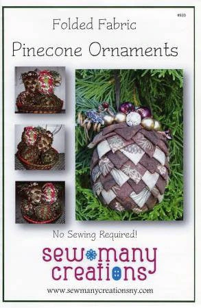 Folded Fabric Pinecone Ornaments 3 Folded Fabric Pinecone Ornaments