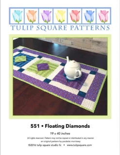 Floating Diamonds Table Runner Downloadable Pattern