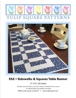 Sidewalks And Squares Table Runner Downloadable Pattern