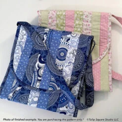 Saddle Bag Downloadable Pattern -Qbpn 558 AApurse17 tulip square quilt patterns