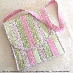 Saddle Bag Downloadable Pattern -Qbpn 558purse03 tulip square quilt patterns