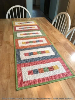 Rainbow Blocks Table Runner Downloadable Pattern -Qbpn 563 02 tulip square quilt patterns