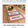 Rainbow Blocks Table Runner Downloadable Pattern
