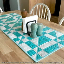 Asymmetric Angles Table Runner Downloadable Pattern -Qbpn 564 AA tulip square quilt patterns