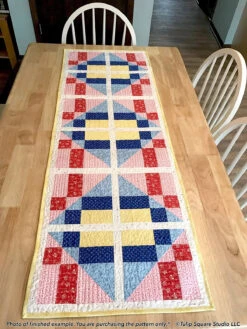 Retro Diner Table Runner Downloadable Pattern -Qbpn 565 01 tulip square quilt patterns