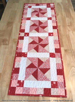Peppermint Pinwheels Table Runner Downloadable Pattern -Qbpn 566 02 tulip square quilt patterns