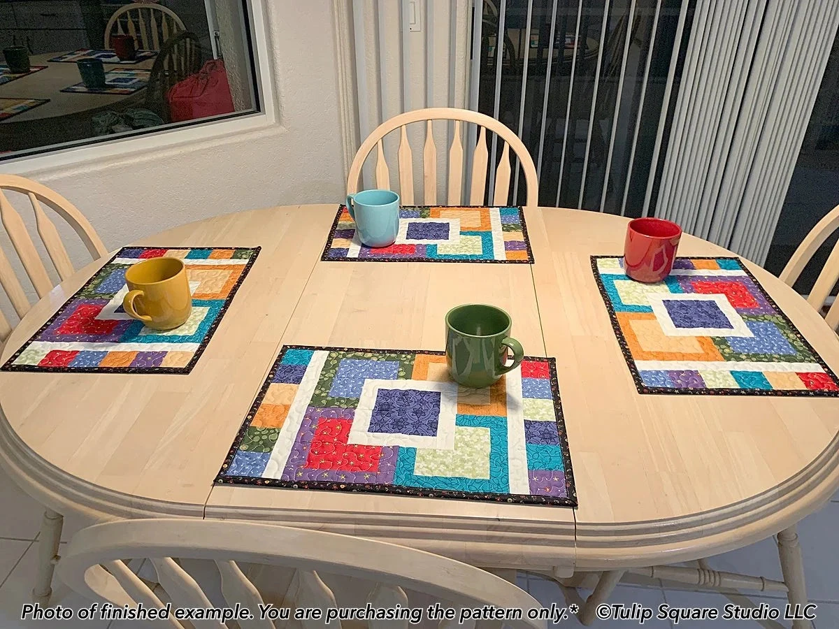 Stacked Squares Placemats Downloadable Pattern 5 Stacked Squares Placemats Downloadable Pattern - Image 3