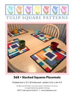 Stacked Squares Placemats Downloadable Pattern