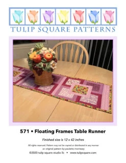 Floating Frames Table Runner Downloadable Pattern