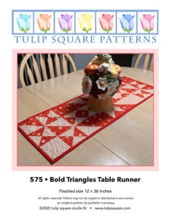 Bold Triangles Table Runner Downloadable Pattern