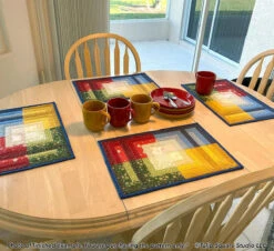 Four Square Meals Placemat Set Downloadable Pattern -Qbpn 579 AAsqmeals03 tulip square quilt patterns