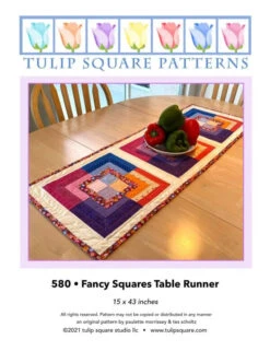 Fancy Squares Table Runner Downloadable Pattern