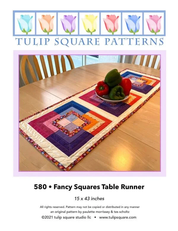 Fancy Squares Table Runner Downloadable Pattern 3 Fancy Squares Table Runner Downloadable Pattern