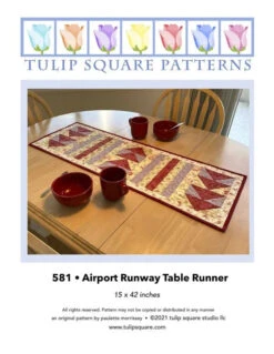 Airport Runway Table Runner Downloadable Pattern
