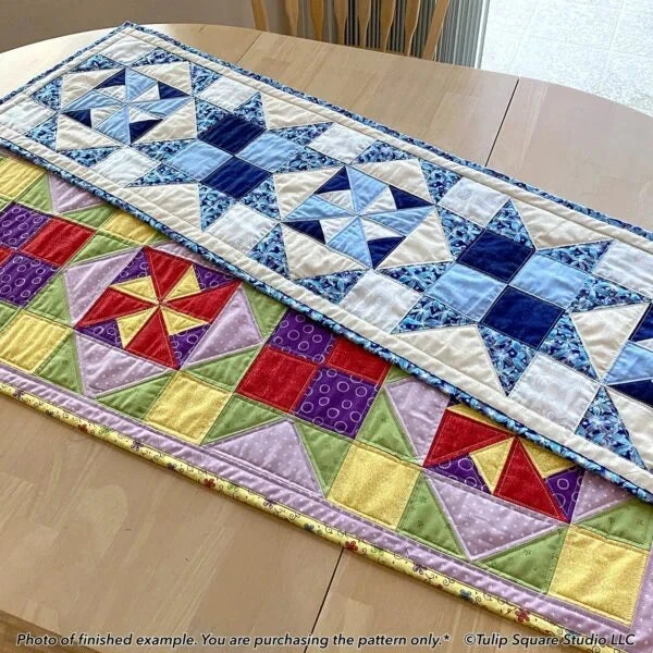 Pinwheel Pals Table Runner Downloadable Pattern 4 Pinwheel Pals Table Runner Downloadable Pattern - Image 2