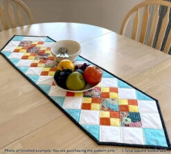 English Garden Table Runner Downloadable Pattern -Qbpn 589 english garden runner 01 tulip square quilt patterns