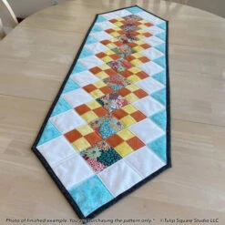 English Garden Table Runner Downloadable Pattern -Qbpn 589 english garden runner 02 tulip square quilt patterns 600x600 1
